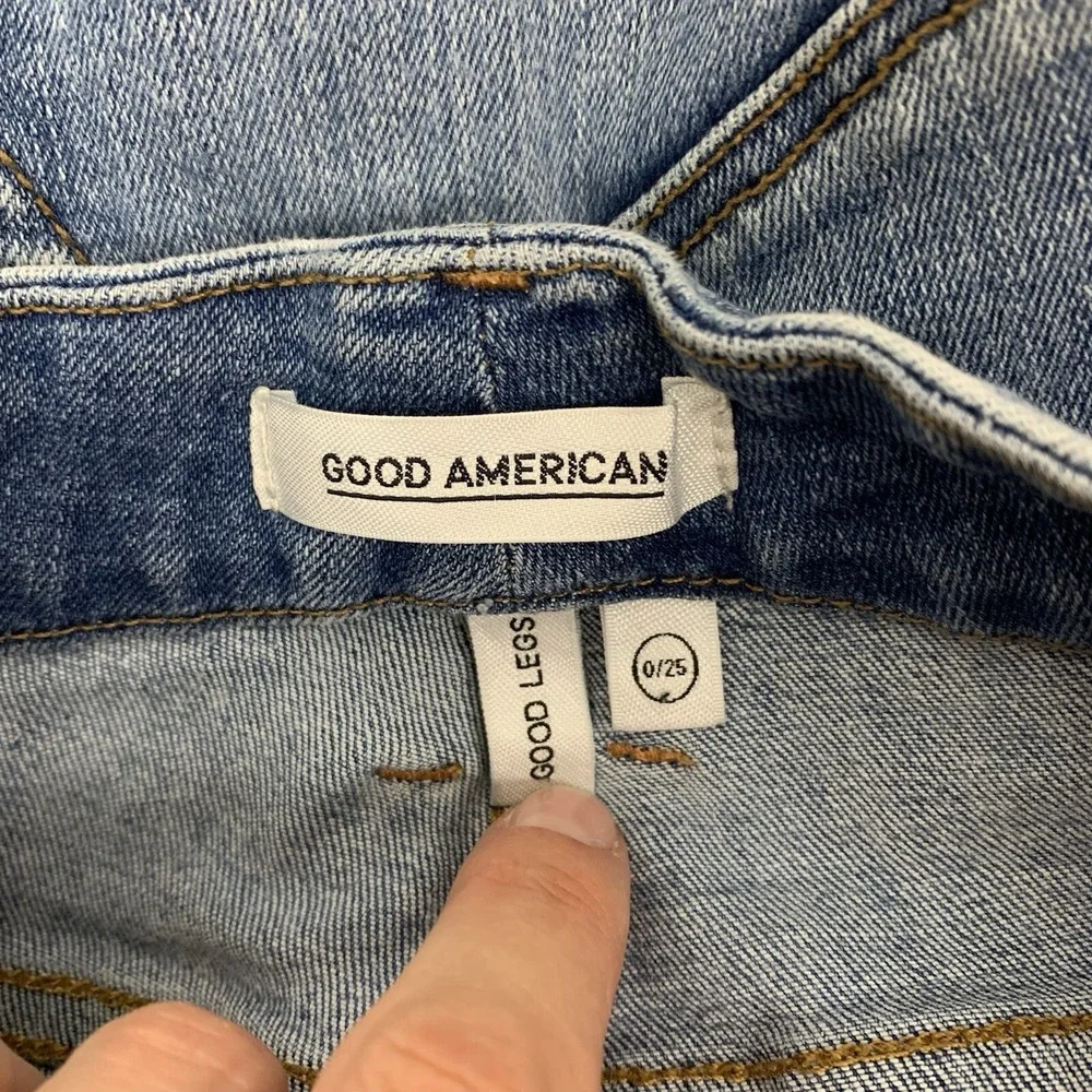 Good‎ American Jeans Skinny 25 Blue Stretch High Rise Casual Streetwear